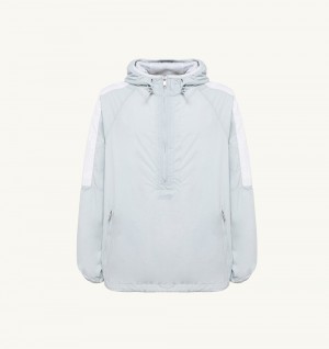 Autry Anorak Jacket Nylon White / Blue | 9324-WRQEV