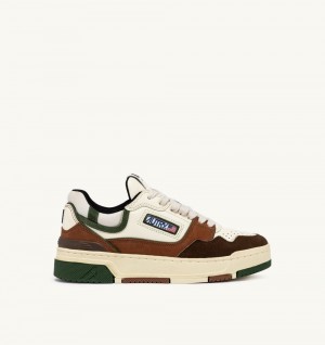 Autry Clc Low Sneakers Ebony Military Suede Nubuck Marrone | 1905-TKBGI