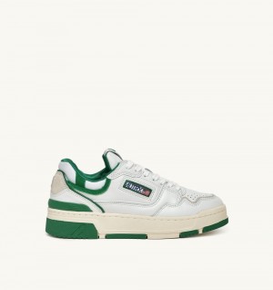 Autry Clc Low Sneakers Leather Amazon Suede Green / White | 1206-TNAVK