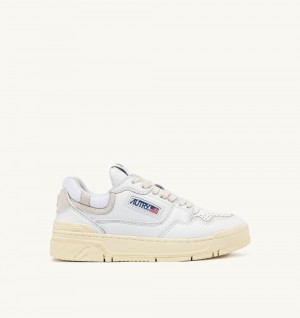 Autry Clc Low Sneakers Leather Suede White | 7928-PXDJL