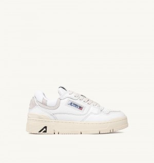 Autry Clc Sneakers Leather White | 0153-FXLMT