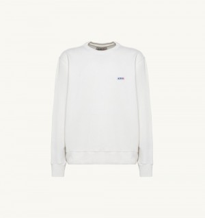 Autry Crew Neck Sweatshirt Cotton White | 2641-THAOM