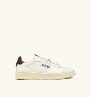 Autry Dallas Low Sneakers Leather White | 8172-BXYOD