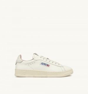 Autry Dallas Low Sneakers Leather White | 6103-GRZQN