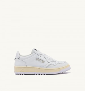 Autry Golf Low Sneakers Leather White | 4375-UWKOL