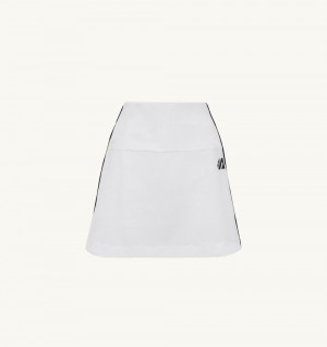 Autry Golf Skirt Contrast Piping White | 4158-ZUEXF