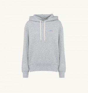 Autry Hooded Sweatshirt Cotton Jersey Grey | 3529-RBQVE