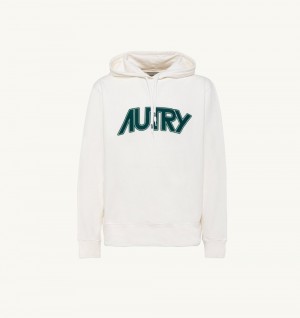 Autry Hooded Sweatshirt White | 5690-UTWMY