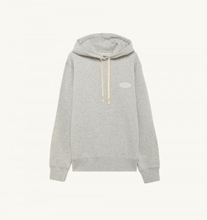 Autry Hoodie Jersey Printed Logo Grey | 9674-SOAKD