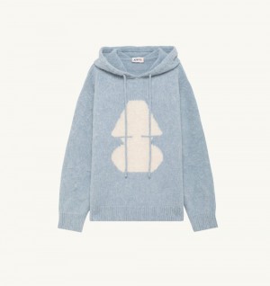 Autry Hoodie Wool Knit Light Blue / Blue | 6208-FYENH