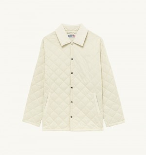 Autry Husky Jacket Quilted Nylon White | 0365-YOZGW