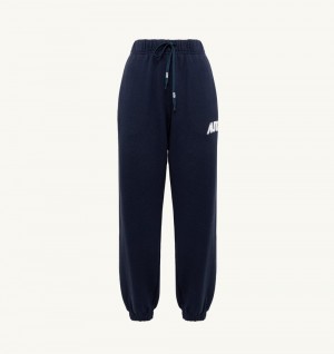 Autry Jogger Pants Cotton Jersey Blue | 5702-HPTGE