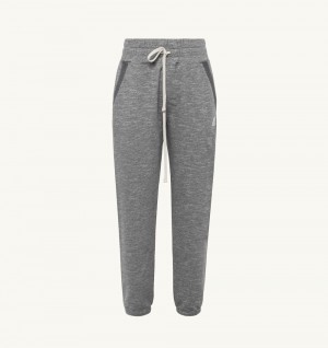 Autry Jogger Pants Melange Cotton Grey | 3512-EHJRA