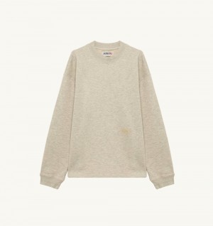 Autry Loose-fit Sweatshirt Heavy Jersey Grey | 3015-SNIVO