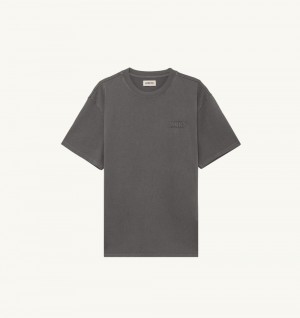 Autry Loose-fit T-shirt Heavy Cotton Grey | 8190-IUQDT