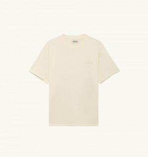 Autry Loose-fit T-shirt Heavy Cotton White | 1940-NMCKU