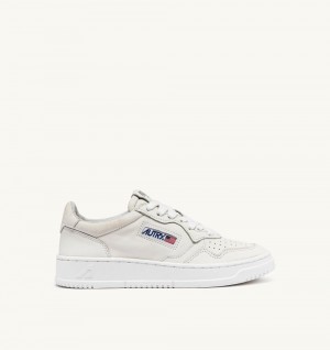 Autry Medalist Low Sneaker Optical Goat Leather White | 3178-RYEFL