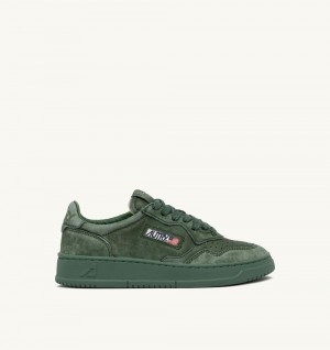 Autry Medalist Low Sneakers Goatskin Green | 6014-AVUCX