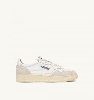 Autry Medalist Low Sneakers Goatskin Suede White | 5274-WITGO