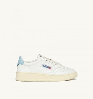 Autry Medalist Low Sneakers Leather White / Blue | 6782-LSGJP