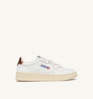 Autry Medalist Low Sneakers Leather White | 9837-KQLMC