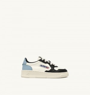 Autry Medalist Low Sneakers Leather White / Blue | 0718-ECWKX