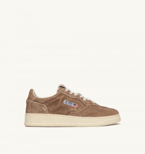 Autry Medalist Low Sneakers Suede Marrone | 0697-TAIFD