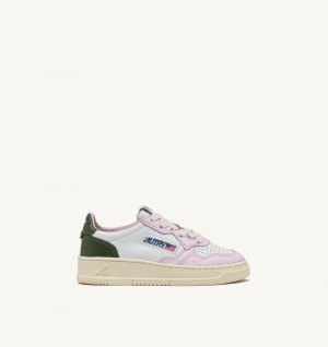 Autry Medalist Low-top Sneakers Leather Green / White | 4130-DUGQA