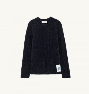 Autry Sweater Fisherman Knit Grey | 2134-WGHAE