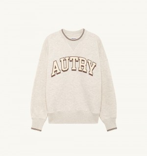 Autry Sweatshirt Heavy Jersey Grey | 5846-HFLUS