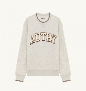 Autry Sweatshirt Heavy Jersey Grey | 7983-NFLIB