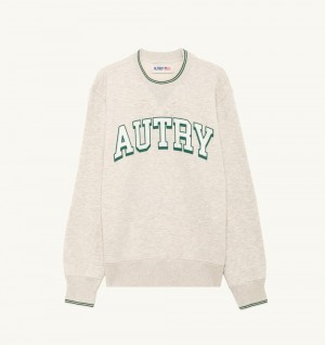 Autry Sweatshirt Heavy Jersey Grey | 8573-SCGWB