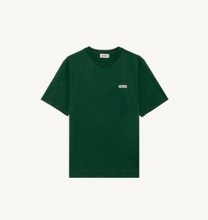 Autry T-shirt Cotton Label Green | 2954-LTAIX