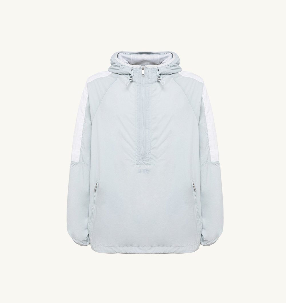 Autry Anorak Jacket Nylon White / Blue | 9324-WRQEV