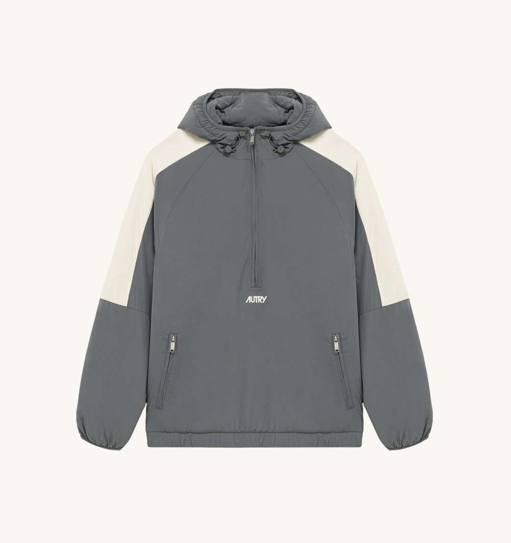 Autry Anorak Padded Nylon Grey | 9803-DHJKV