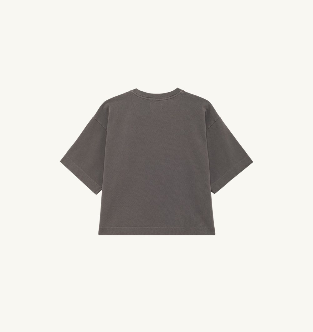 Autry Boxy T-shirt Heavy Cotton Grey | 2986-XLFAC