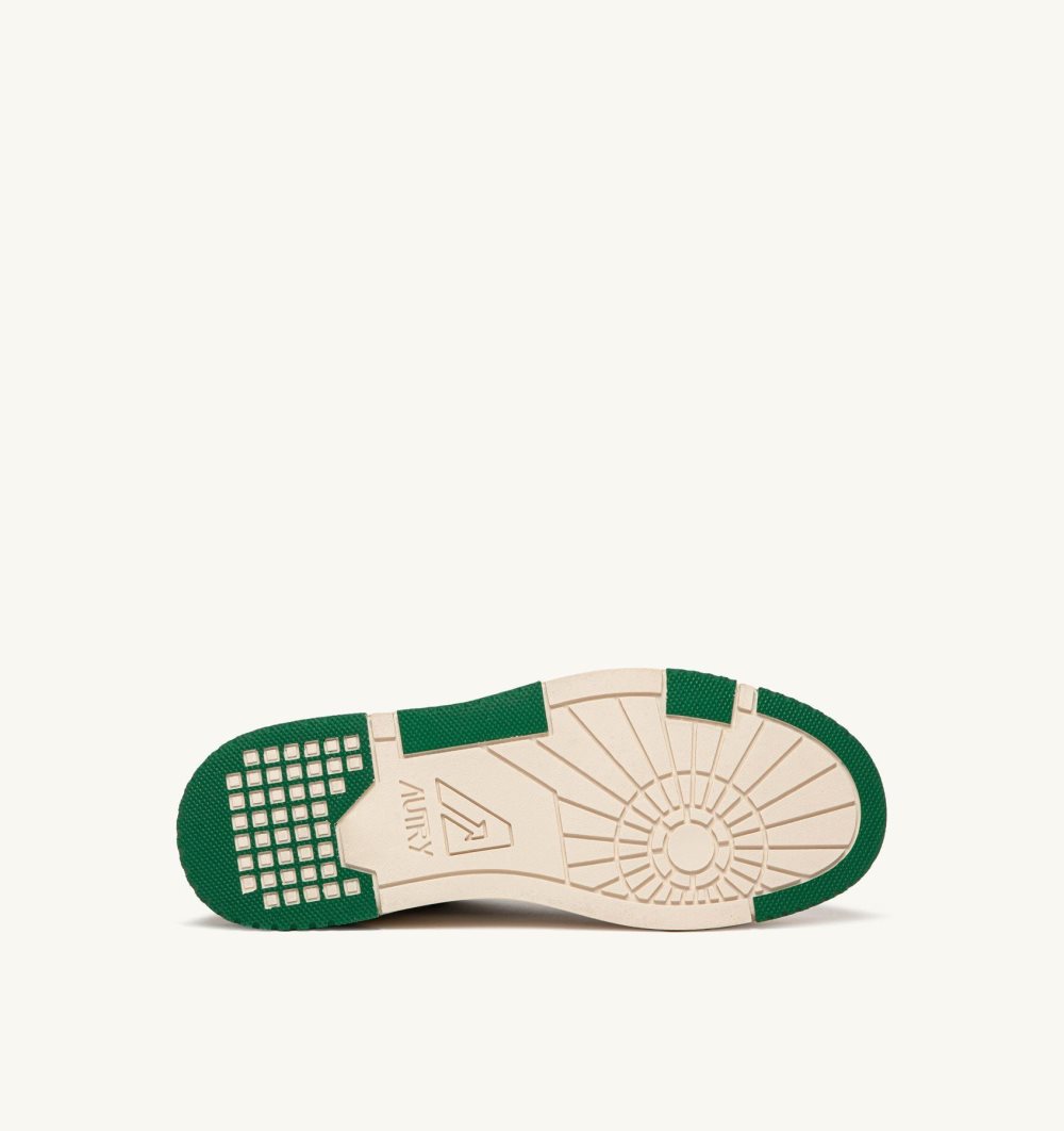 Autry Clc Low Sneakers Leather Amazon Suede Green / White | 1206-TNAVK