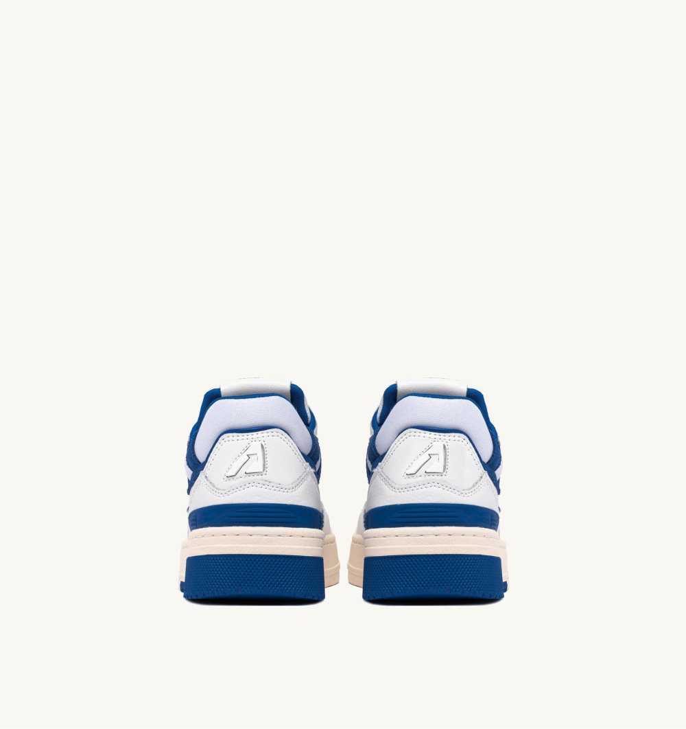 Autry Clc Low Sneakers Leather Princess Suede White / Blue | 9672-YQOMP