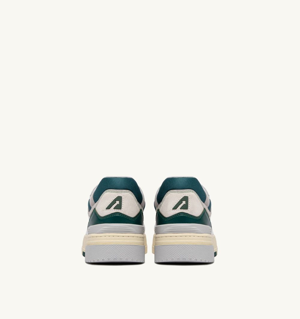 Autry Clc Low Sneakers Leather Vapor Suede Green / White | 8265-IVLCA