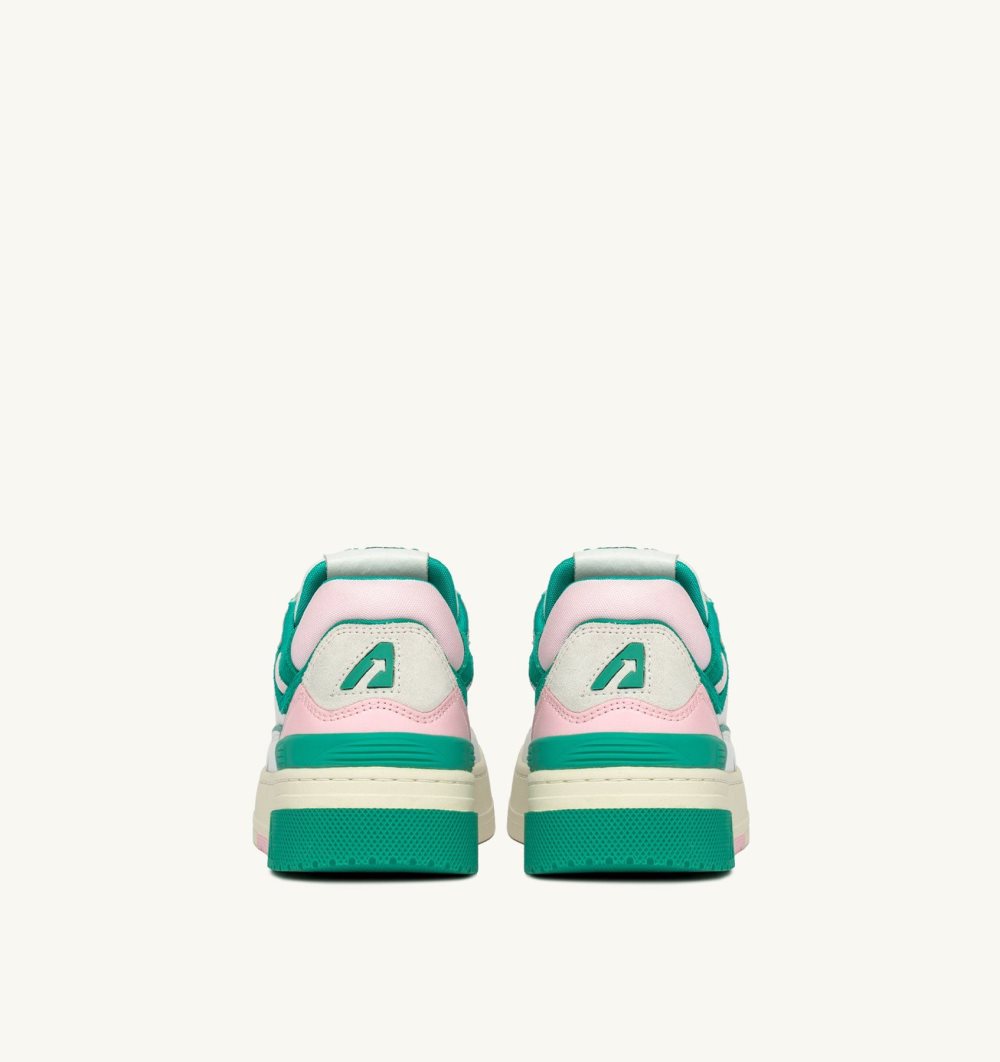 Autry Clc Sneakers Leather Green / White | 0659-GOAIT