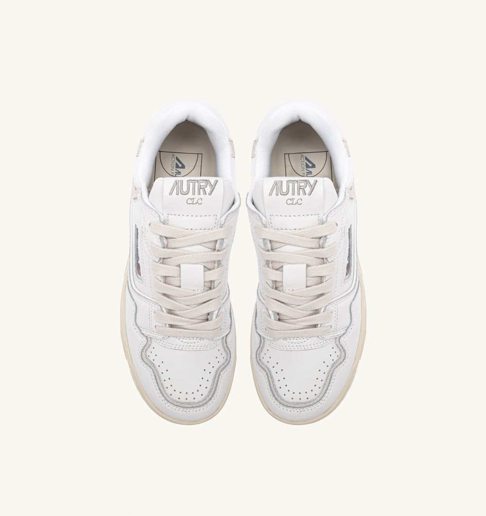 Autry Clc Sneakers Leather White | 9365-RXDSL