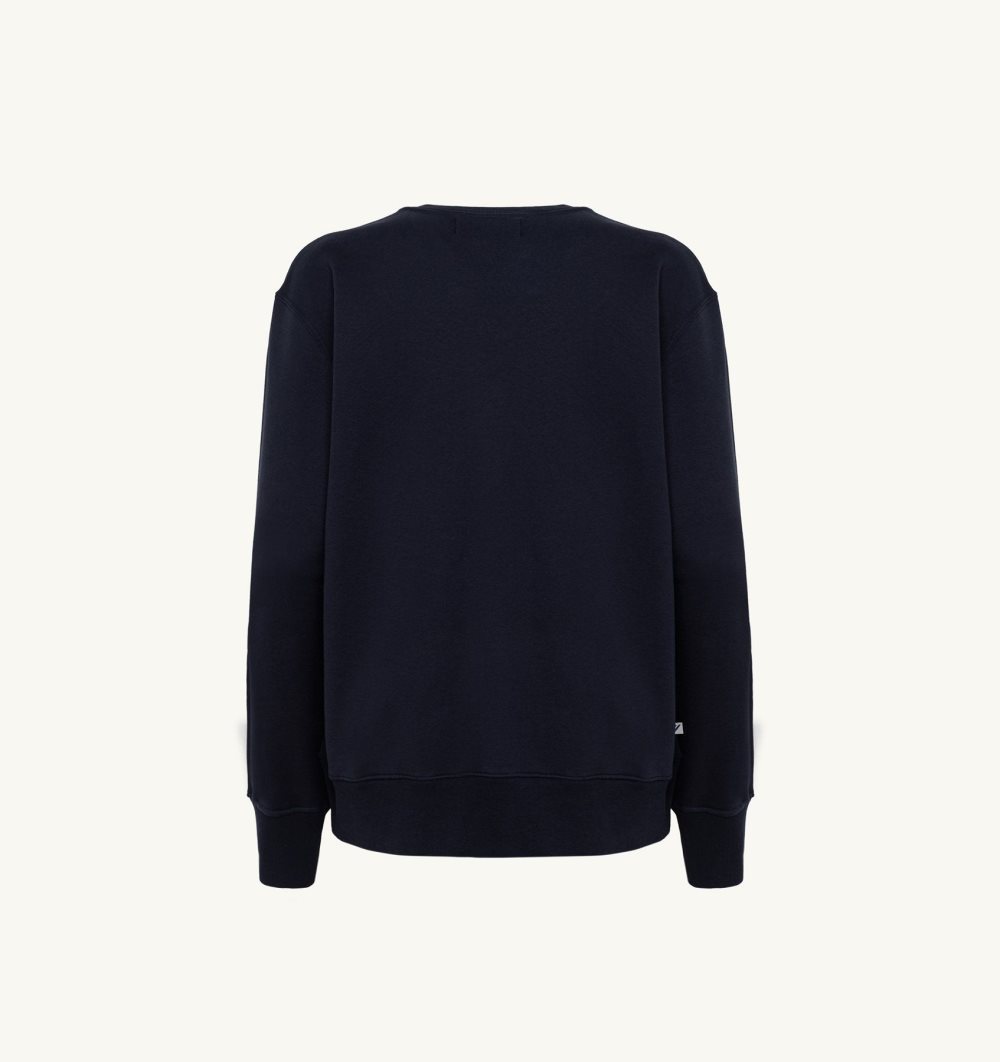 Autry Crew Neck Sweatshirt Cotton Blue | 4895-CJYFZ