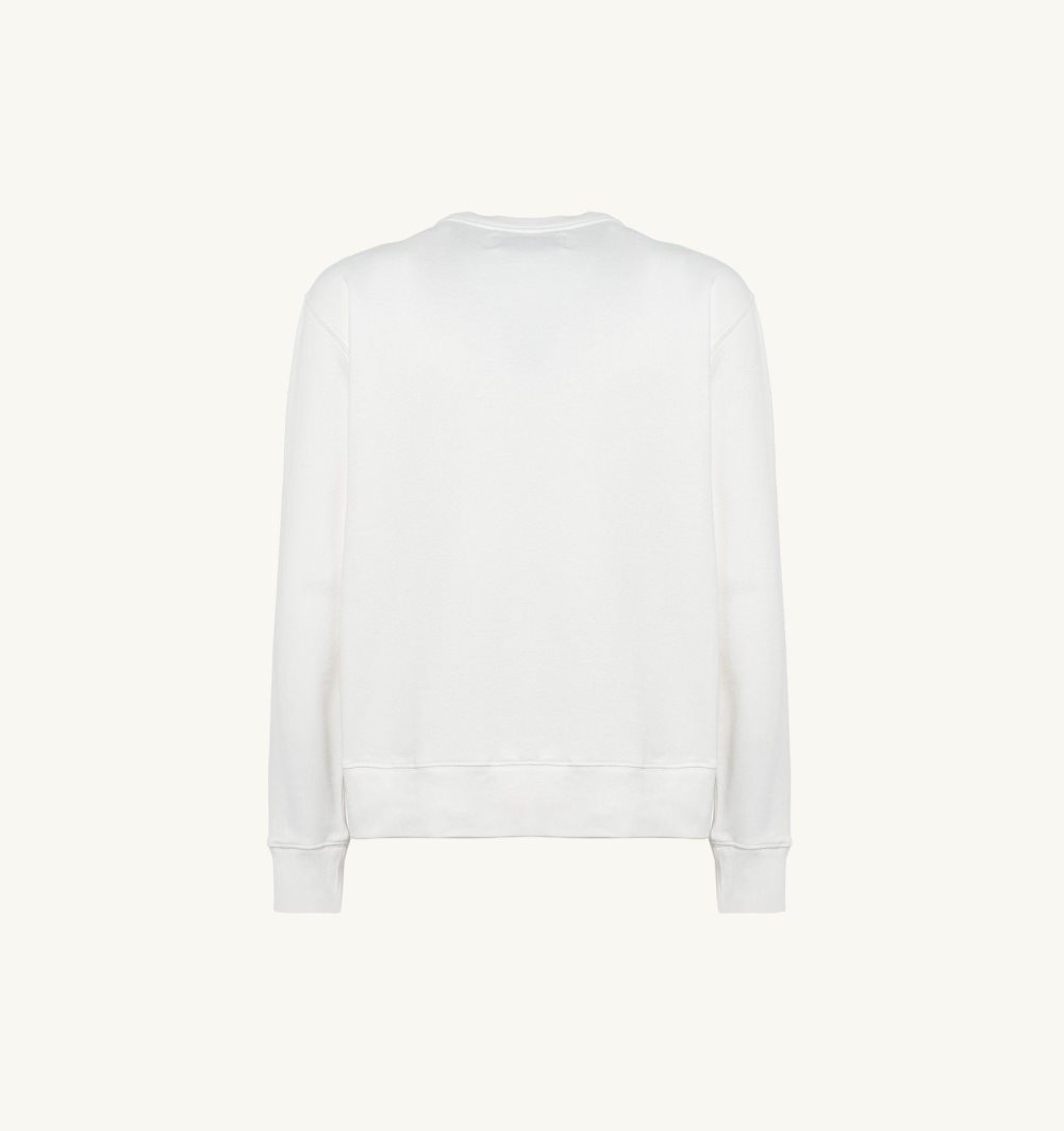 Autry Crew Neck Sweatshirt Cotton White | 2641-THAOM