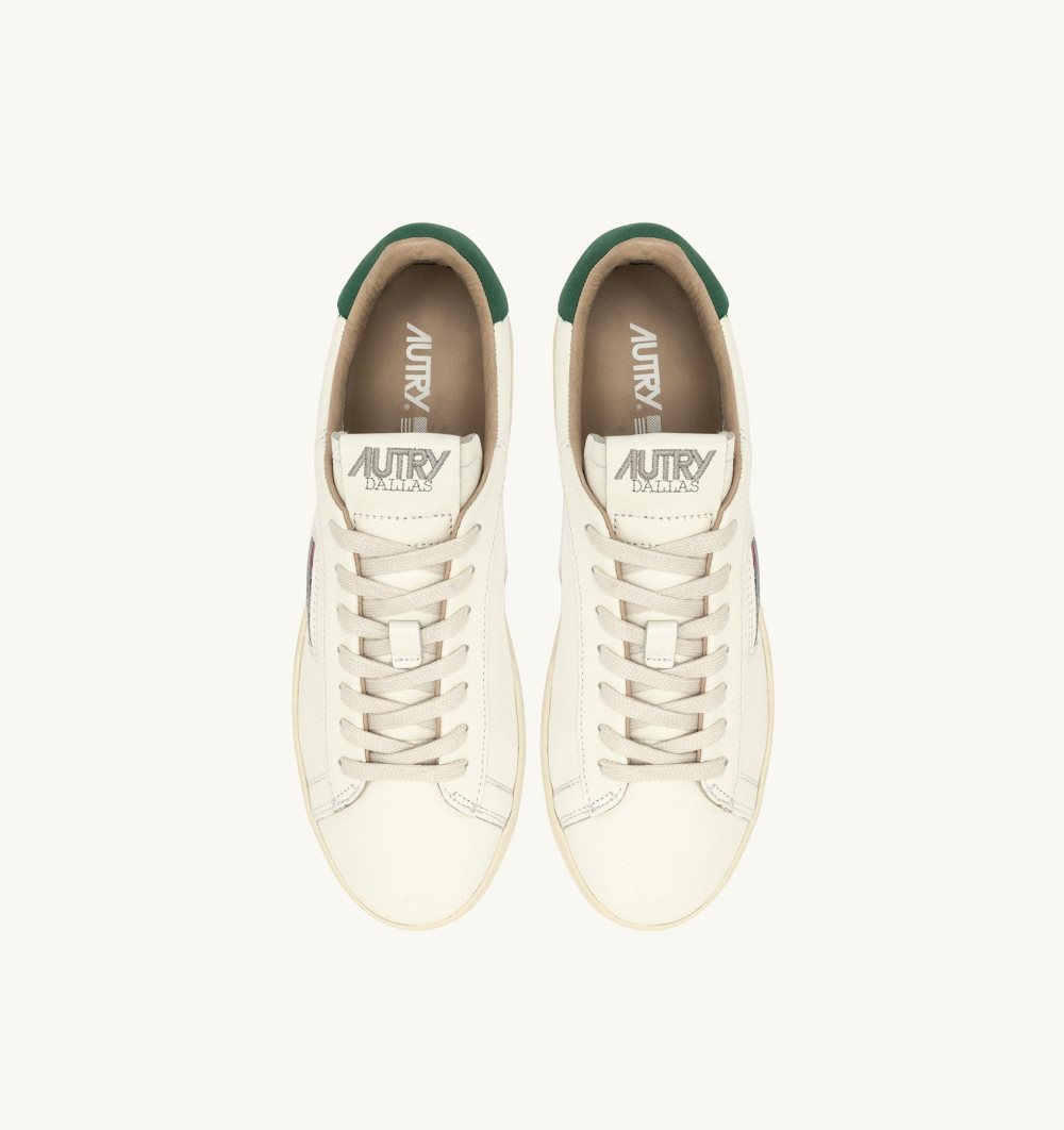 Autry Dallas Low Sneakers Amazon Leather Green / White | 4751-FOCKG