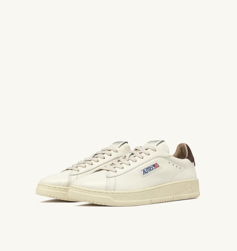 Autry Dallas Low Sneakers Leather White | 8172-BXYOD