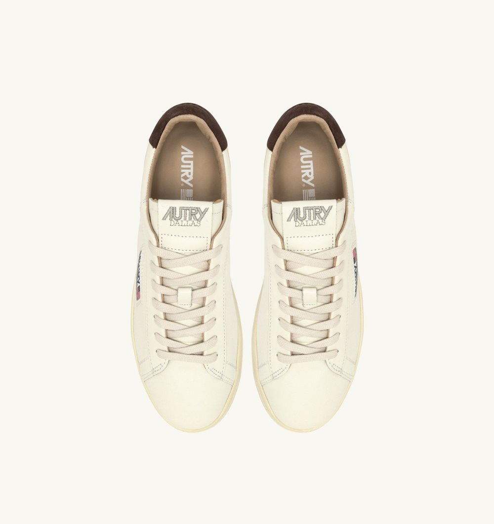 Autry Dallas Low Sneakers Leather White | 8172-BXYOD