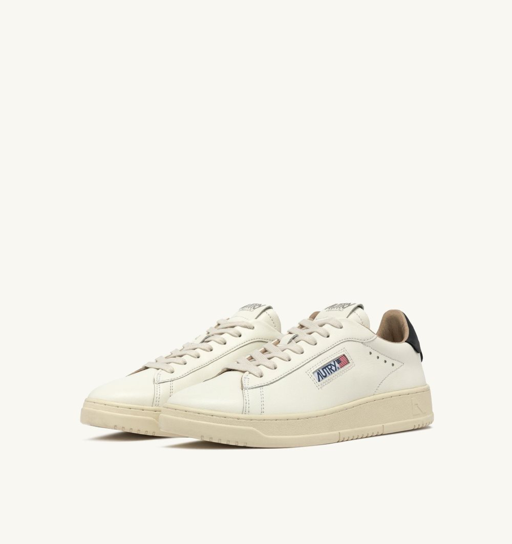 Autry Dallas Low Sneakers Space Leather White | 5709-EQFYX