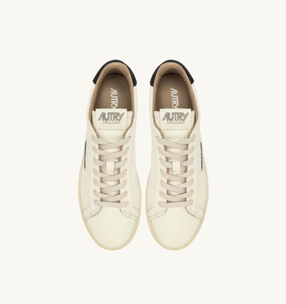 Autry Dallas Low Sneakers Space Leather White | 5709-EQFYX