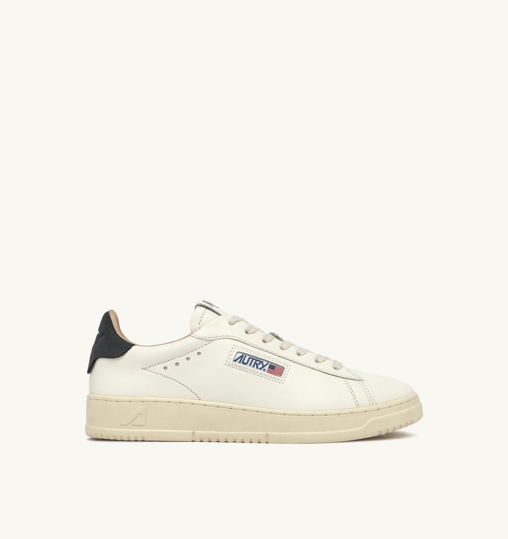 Autry Dallas Low Sneakers Space Leather White | 5709-EQFYX