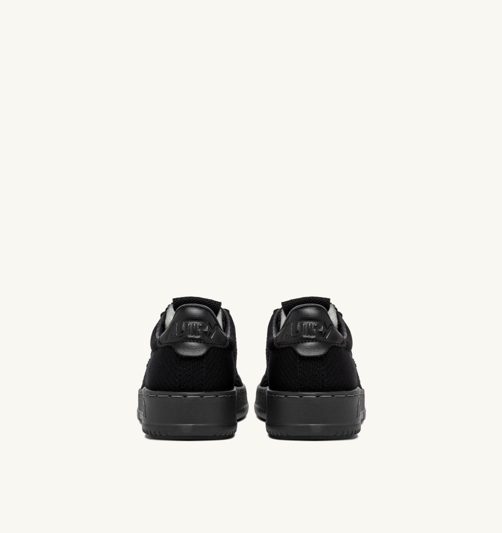 Autry Easeknit Medalist Low Sneakers Fabric Black | 6971-JXYUV